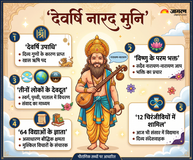 नारद मुनि से जुड़े पांच रोचक तथ्य 
